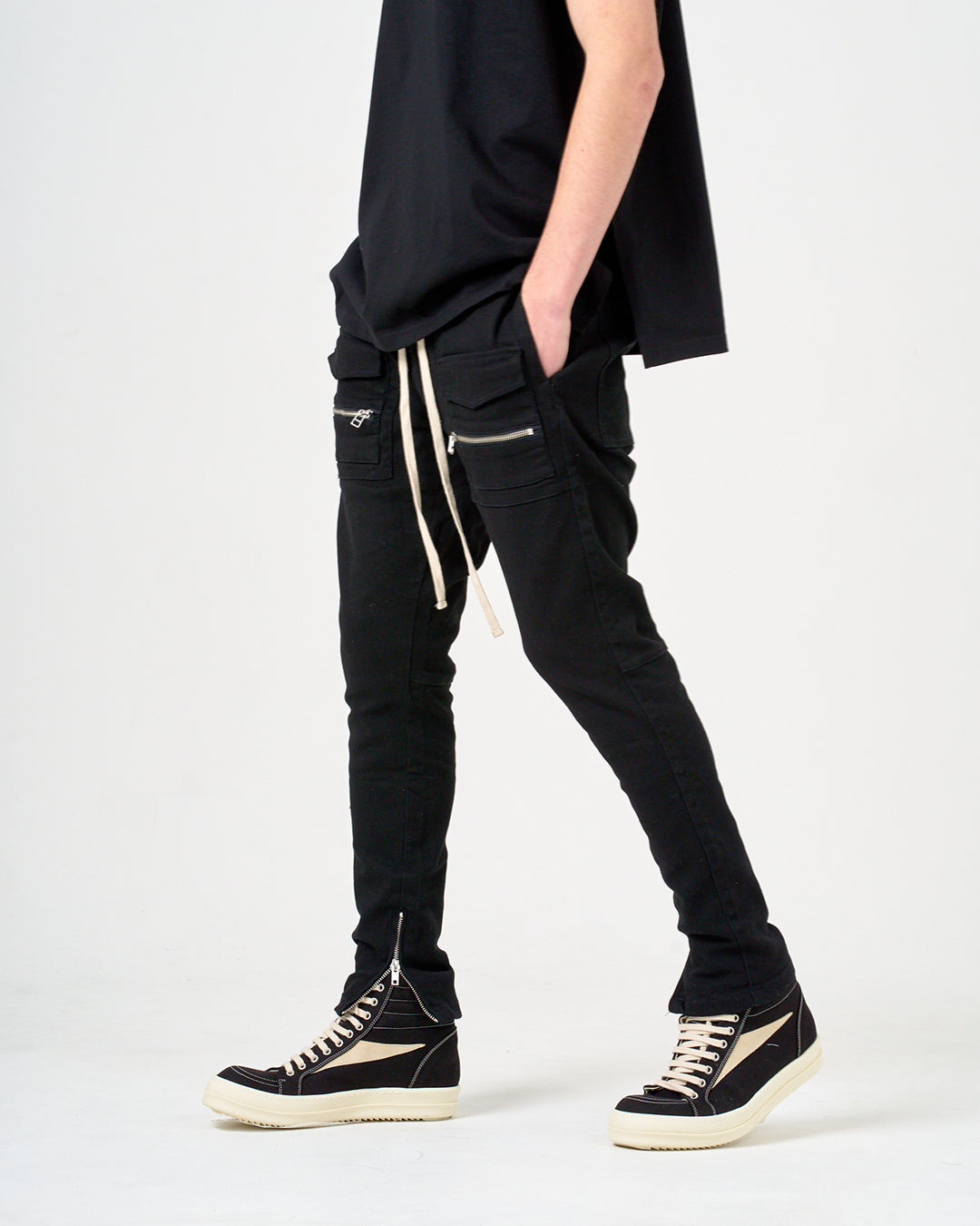 TIGHT CARGOPANTS/タイトカーゴパンツ/BLACK