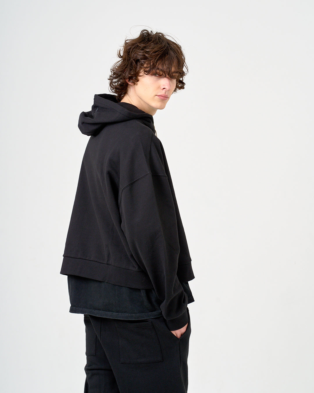 PULLOVER PK/プルオーバーパーカー/BLACK