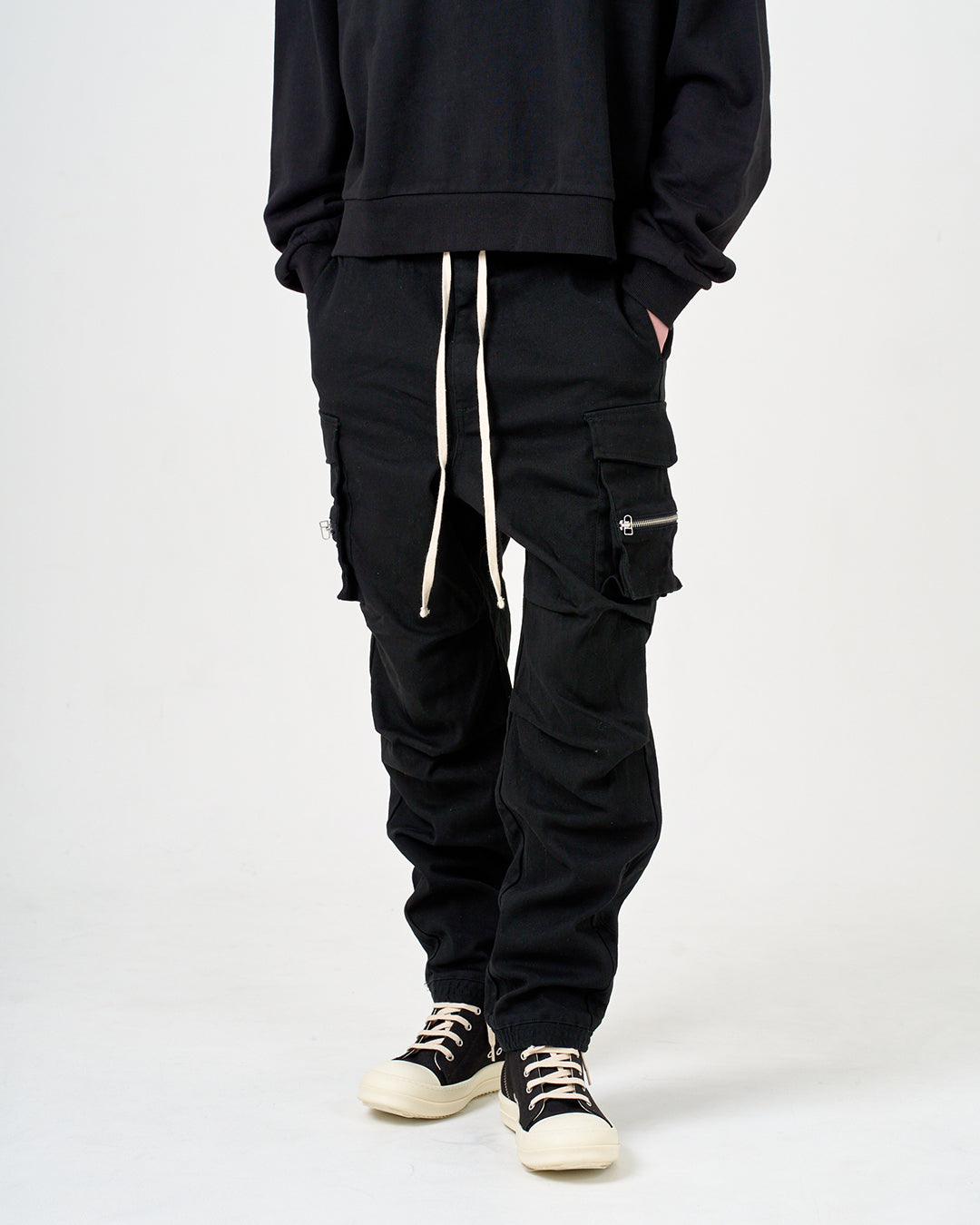 ZIP CARGOPANTS/ジップカーゴパンツ/BLACK